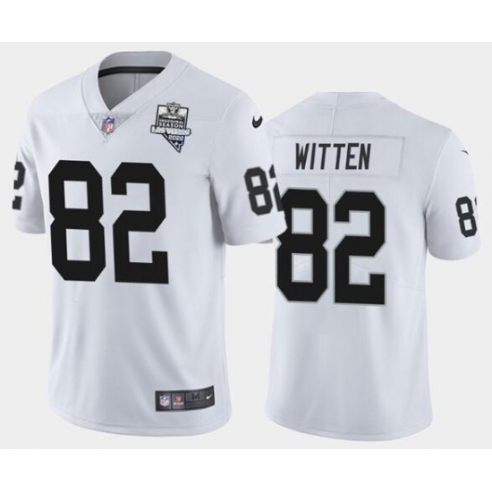 Men's Oakland Raiders White #82 Jason Witten 2020 Inaugural Season Vapor Limited Stitched NFL Jersey Men's Oakland Raiders White #82 Jason Witten 2020 Inaugural Season Vapor Limited Stitched NFL Jersey