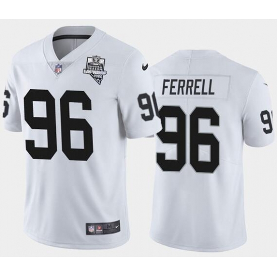 Men's Oakland Raiders White #96 Clelin Ferrell 2020 Inaugural Season Vapor Limited Stitched NFL Jersey Men's Oakland Raiders White #96 Clelin Ferrell 2020 Inaugural Season Vapor Limited Stitched NFL Jersey
