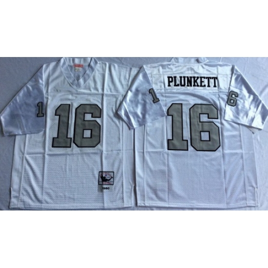 Mitchell And Ness Raiders #16 16 Jim Plunkett White Throwback Stitched NFL Jerseys Mitchell And Ness Raiders #16 16 Jim Plunkett White Throwback Stitched NFL Jerseys