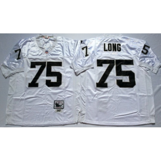 Mitchell And Ness Raiders #75 Howie Long White Throwback Stitched NFL Jersey Mitchell And Ness Raiders #75 Howie Long White Throwback Stitched NFL Jersey