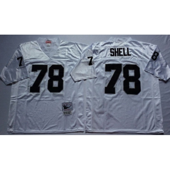 Mitchell And Ness Raiders #78 shell White Throwback Stitched NFL Jersey Mitchell And Ness Raiders #78 shell White Throwback Stitched NFL Jersey