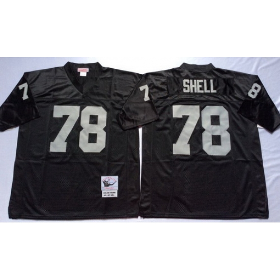 Mitchell And Ness Raiders #78 shell balck Throwback Stitched NFL Jersey Mitchell And Ness Raiders #78 shell balck Throwback Stitched NFL Jersey