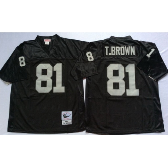 Mitchell And Ness Raiders #81 tim brown balck Throwback Stitched NFL Jersey Mitchell And Ness Raiders #81 tim brown balck Throwback Stitched NFL Jersey