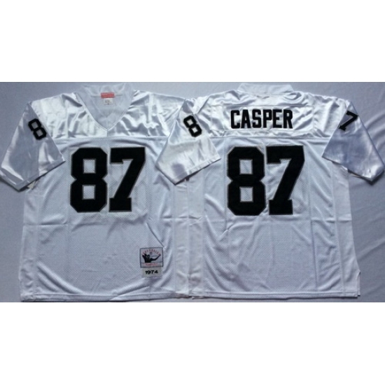 Mitchell And Ness Raiders #87 casper white Throwback Stitched NFL Jersey Mitchell And Ness Raiders #87 casper white Throwback Stitched NFL Jersey