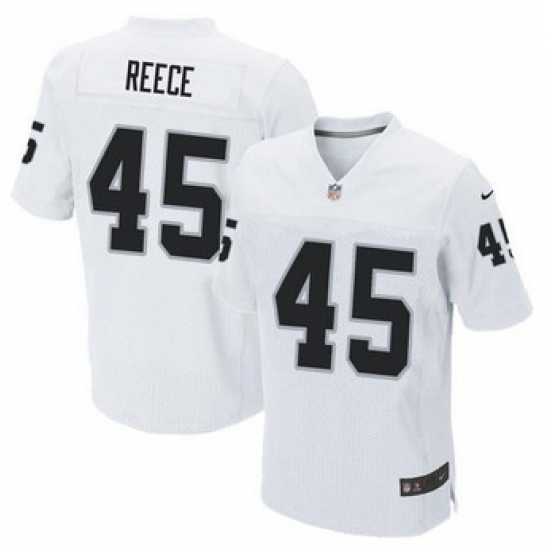 NEW Oakland Raiders #45 Marcel Reece White mens Stitched NFL Elite Jersey NEW Oakland Raiders #45 Marcel Reece White mens Stitched NFL Elite Jersey