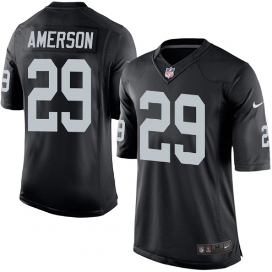 NFL Oakland Raiders #29 David Amerson Black Elite Jersey NFL Oakland Raiders #29 David Amerson Black Elite Jersey