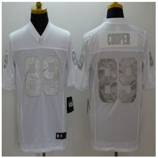 New Oakland Raiders #89 Amari Cooper White Men's Stitched NFL Limited Platinum Jersey New Oakland Raiders #89 Amari Cooper White Men's Stitched NFL Limited Platinum Jersey