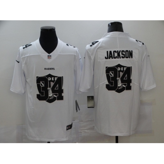 Nike Las Vegas Raiders 34 Bo Jackson White Shadow Logo Limited Jersey Nike Las Vegas Raiders 34 Bo Jackson White Shadow Logo Limited Jersey