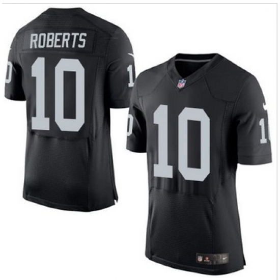 Nike Oakland Raiders #10 Seth Roberts Black Team Color Men 27s Stitched NFL New Elite Jersey Nike Oakland Raiders #10 Seth Roberts Black Team Color Men 27s Stitched NFL New Elite Jersey
