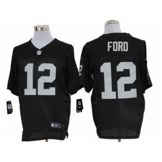 Nike Oakland Raiders 12 Jacoby Ford Black Elite NFL Jersey Nike Oakland Raiders 12 Jacoby Ford Black Elite NFL Jersey