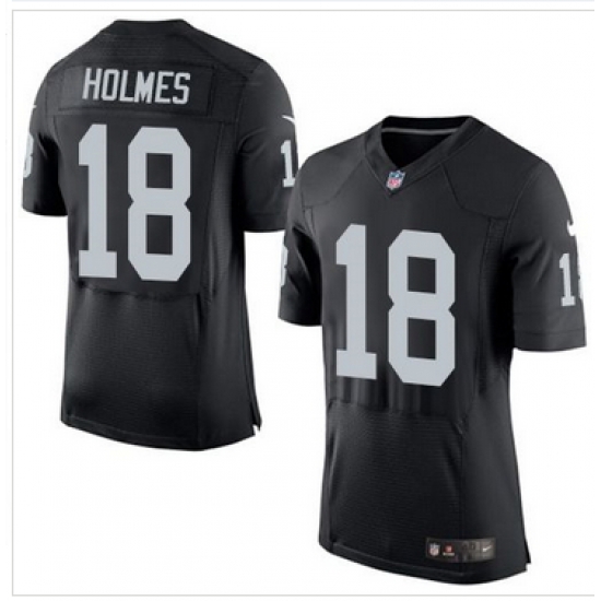 Nike Oakland Raiders #18 Andre Holmes Black Team Color Men 27s Stitched NFL New Elite Jersey Nike Oakland Raiders #18 Andre Holmes Black Team Color Men 27s Stitched NFL New Elite Jersey