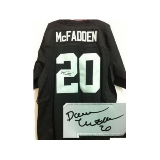 Nike Oakland Raiders 20 Darren McFadden Black Elite Signed NFL Jersey Nike Oakland Raiders 20 Darren McFadden Black Elite Signed NFL Jersey