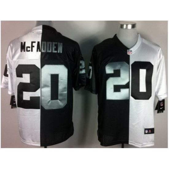 Nike Oakland Raiders 20 Darren McFadden White Black Elite Split NFL Jersey Nike Oakland Raiders 20 Darren McFadden White Black Elite Split NFL Jersey