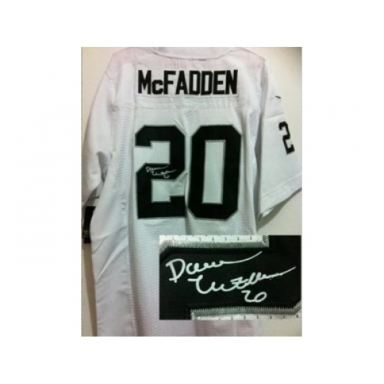 Nike Oakland Raiders 20 Darren McFadden White Elite Signed NFL Jersey Nike Oakland Raiders 20 Darren McFadden White Elite Signed NFL Jersey