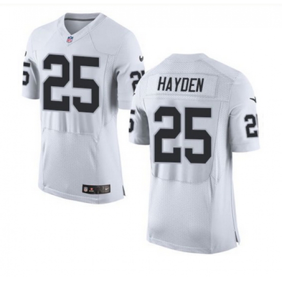 Nike Oakland Raiders #25 D J Hayden White Men 27s Stitched NFL New Elite Jersey Nike Oakland Raiders #25 D J Hayden White Men 27s Stitched NFL New Elite Jersey