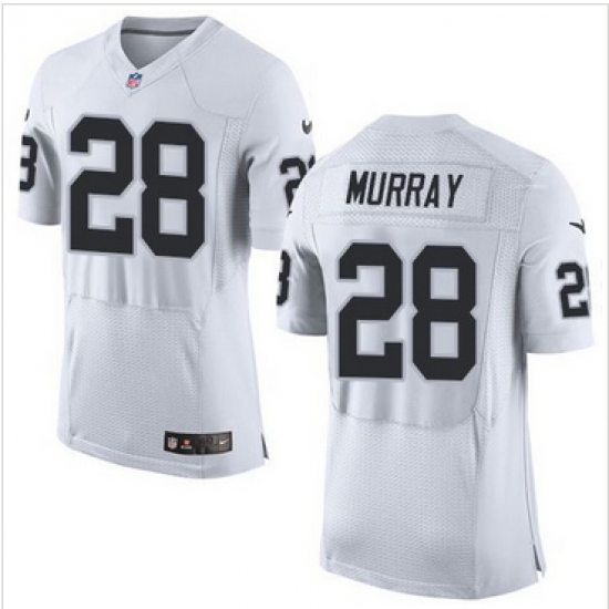 Nike Oakland Raiders #28 Latavius Murray White Mens Stitched NFL Elite Jersey Nike Oakland Raiders #28 Latavius Murray White Mens Stitched NFL Elite Jersey