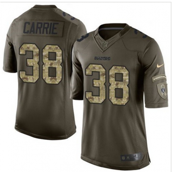 Nike Oakland Raiders #38 T J Carrie Green Men 27s Stitched NFL Limited Salute to Service Jersey Nike Oakland Raiders #38 T J Carrie Green Men 27s Stitched NFL Limited Salute to Service Jersey