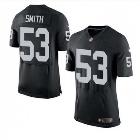 Nike Oakland Raiders #53 Malcolm Smith Black Team Color Men 27s Stitched NFL New Elite Jersey Nike Oakland Raiders #53 Malcolm Smith Black Team Color Men 27s Stitched NFL New Elite Jersey