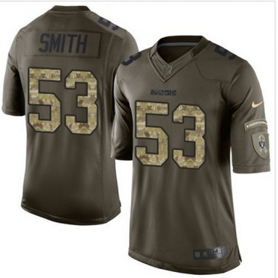 Nike Oakland Raiders #53 Malcolm Smith Green Men 27s Stitched NFL Limited Salute to Service Jersey Nike Oakland Raiders #53 Malcolm Smith Green Men 27s Stitched NFL Limited Salute to Service Jersey