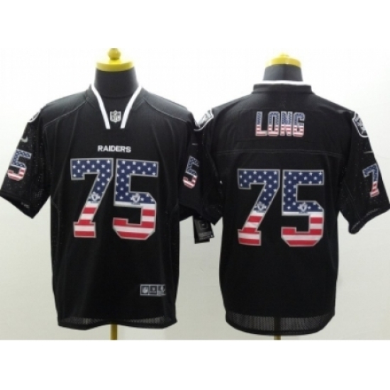 Nike Oakland Raiders 75 Howie Long Black Elite USA Flag Fashion NFL Jersey Nike Oakland Raiders 75 Howie Long Black Elite USA Flag Fashion NFL Jersey