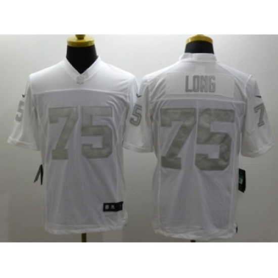 Nike Oakland Raiders 75 Howie Long White Game Platinum NFL Jersey Nike Oakland Raiders 75 Howie Long White Game Platinum NFL Jersey