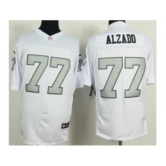 Nike Oakland Raiders 77 Lyle Alzado White Silver No. Elite NFL Jersey Nike Oakland Raiders 77 Lyle Alzado White Silver No. Elite NFL Jersey
