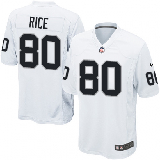 Nike Oakland Raiders #80 Jerry Rice White Elite NFL Jersey Nike Oakland Raiders #80 Jerry Rice White Elite NFL Jersey