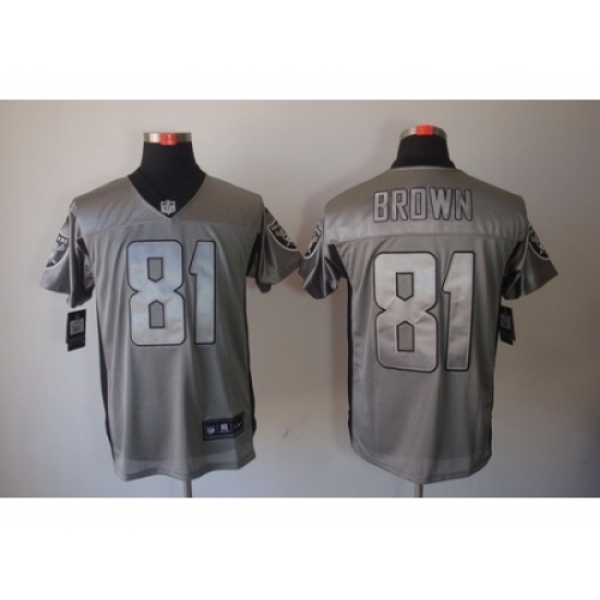 Nike Oakland Raiders 81 Tim Brown Grey Elite Shadow NFL Jersey Nike Oakland Raiders 81 Tim Brown Grey Elite Shadow NFL Jersey