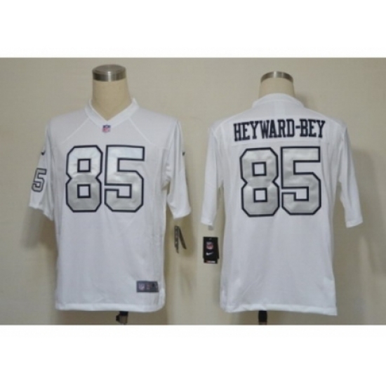 Nike Oakland Raiders 85 Darrius Heyward-Bey White Game Silver number NFL Jersey Nike Oakland Raiders 85 Darrius Heyward-Bey White Game Silver number NFL Jersey