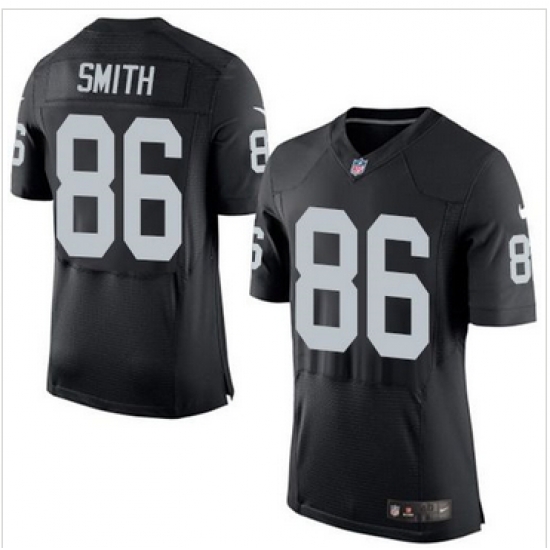Nike Oakland Raiders #86 Lee Smith Black Team Color Men 27s Stitched NFL New Elite Jersey Nike Oakland Raiders #86 Lee Smith Black Team Color Men 27s Stitched NFL New Elite Jersey