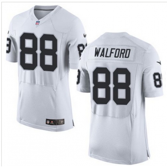 Nike Oakland Raiders #88 Clive Walford White Men 27s Stitched NFL New Elite Jersey Nike Oakland Raiders #88 Clive Walford White Men 27s Stitched NFL New Elite Jersey