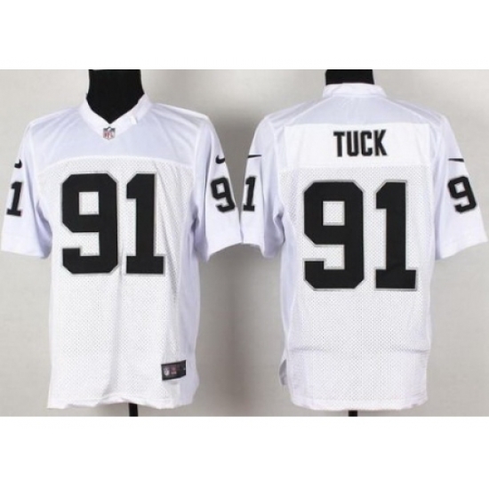 Nike Oakland Raiders 91 Justin Tuck White Elite NFL Jersey Nike Oakland Raiders 91 Justin Tuck White Elite NFL Jersey