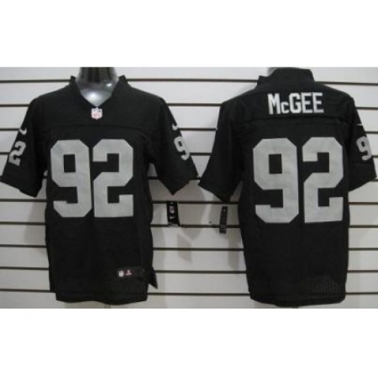 Nike Oakland Raiders 92 Eddie McGee Black Elite NFL Jersey Nike Oakland Raiders 92 Eddie McGee Black Elite NFL Jersey