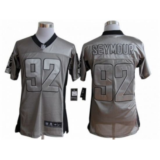 Nike Oakland Raiders 92 Richard Seymour Grey Elite Shadow NFL Jersey Nike Oakland Raiders 92 Richard Seymour Grey Elite Shadow NFL Jersey