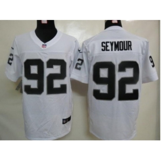Nike Oakland Raiders 92 Richard Seymour White Elite NFL Jersey Nike Oakland Raiders 92 Richard Seymour White Elite NFL Jersey