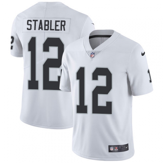 Nike Raiders #12 Kenny Stabler White Mens Stitched NFL Vapor Untouchable Limited Jersey Nike Raiders #12 Kenny Stabler White Mens Stitched NFL Vapor Untouchable Limited Jersey