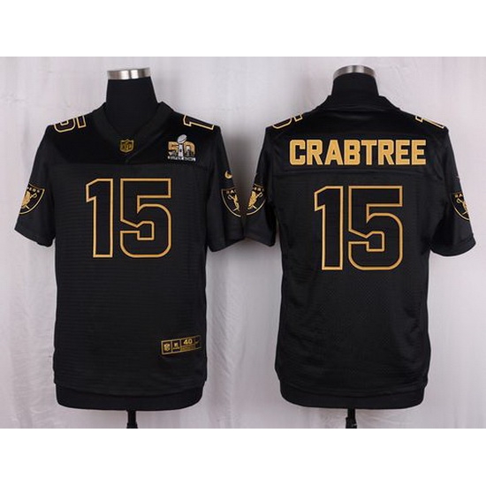 Nike Raiders #15 Michael Crabtree Black Mens Stitched NFL Elite Pro Line Gold Collection Jersey Nike Raiders #15 Michael Crabtree Black Mens Stitched NFL Elite Pro Line Gold Collection Jersey