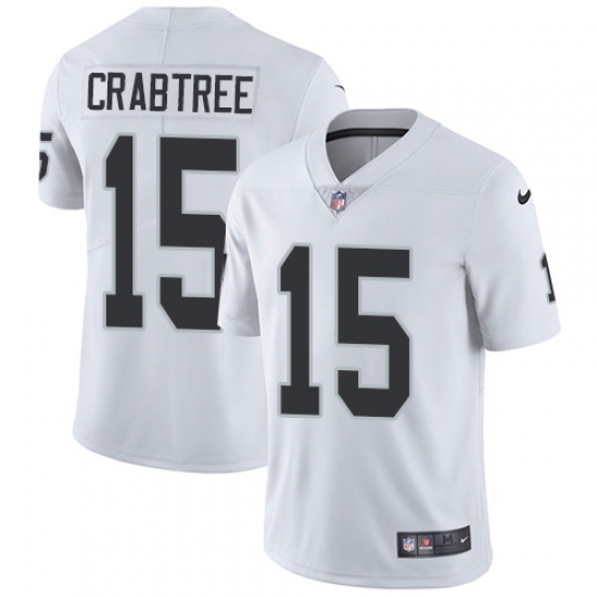 Nike Raiders #15 Michael Crabtree White Mens Stitched NFL Vapor Untouchable Limited Jersey Nike Raiders #15 Michael Crabtree White Mens Stitched NFL Vapor Untouchable Limited Jersey