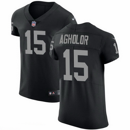 Nike Raiders 15 Nelson Agholor Black Team Color Men Stitched NFL Vapor Untouchable Elite Jersey Nike Raiders 15 Nelson Agholor Black Team Color Men Stitched NFL Vapor Untouchable Elite Jersey