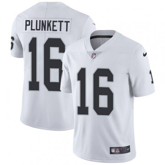Nike Raiders #16 Jim Plunkett White Mens Stitched NFL Vapor Untouchable Limited Jersey Nike Raiders #16 Jim Plunkett White Mens Stitched NFL Vapor Untouchable Limited Jersey