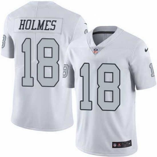 Nike Raiders #18 Andre Holmes White Mens Stitched NFL Limited Rush Jersey Nike Raiders #18 Andre Holmes White Mens Stitched NFL Limited Rush Jersey