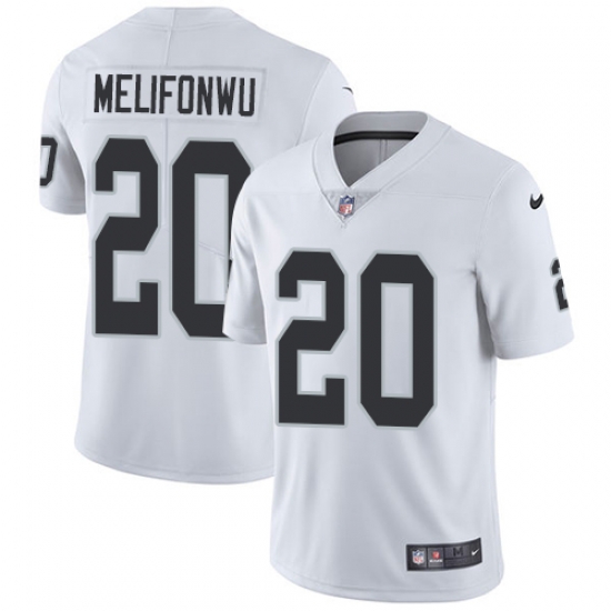 Nike Raiders #20 Obi Melifonwu White Mens Stitched NFL Vapor Untouchable Limited Jersey Nike Raiders #20 Obi Melifonwu White Mens Stitched NFL Vapor Untouchable Limited Jersey