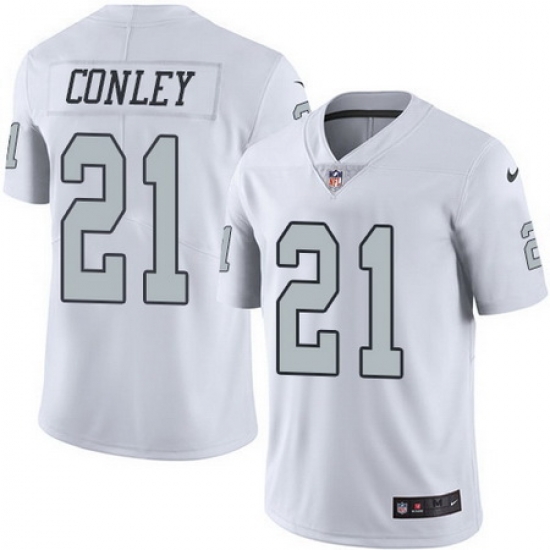 Nike Raiders #21 Gareon Conley White Mens Stitched NFL Limited Rush Jersey Nike Raiders #21 Gareon Conley White Mens Stitched NFL Limited Rush Jersey