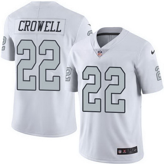 Nike Raiders 22 Isaiah Crowell White Men Stitched NFL Limited Rush Jersey Nike Raiders 22 Isaiah Crowell White Men Stitched NFL Limited Rush Jersey