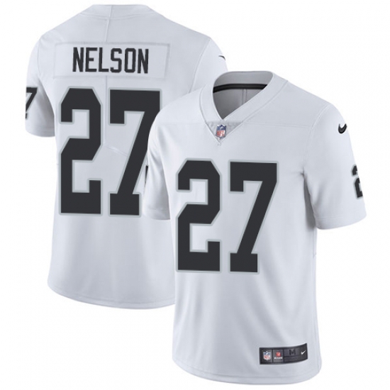 Nike Raiders #27 Reggie Nelson White Mens Stitched NFL Vapor Untouchable Limited Jersey Nike Raiders #27 Reggie Nelson White Mens Stitched NFL Vapor Untouchable Limited Jersey