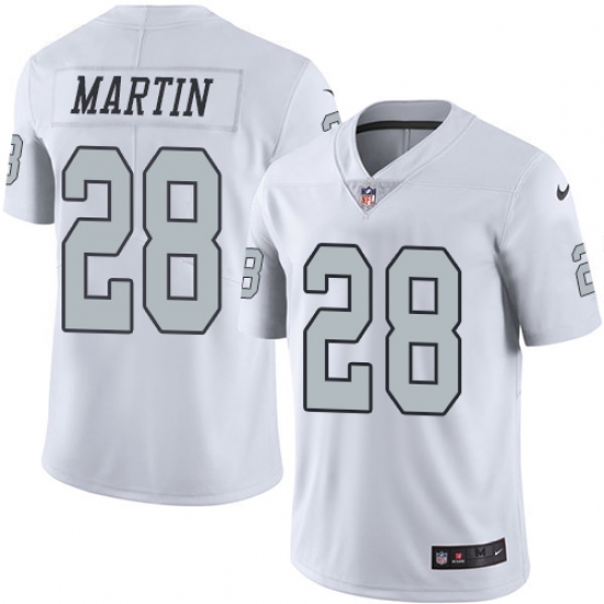 Nike Raiders #28 Doug Martin White Mens Stitched NFL Limited Rush Jersey Nike Raiders #28 Doug Martin White Mens Stitched NFL Limited Rush Jersey
