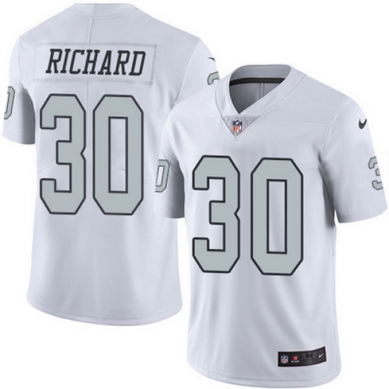 Nike Raiders #30 Jalen Richard White Mens Stitched NFL Limited Rush Jersey Nike Raiders #30 Jalen Richard White Mens Stitched NFL Limited Rush Jersey
