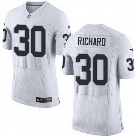 Nike Raiders #30 Jalen Richard White Mens Stitched NFL New Elite Jersey Nike Raiders #30 Jalen Richard White Mens Stitched NFL New Elite Jersey