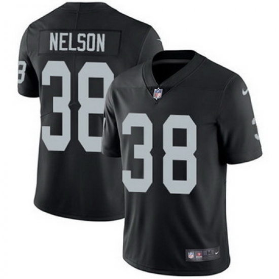 Nike Raiders #38 Nick Nelson Black Team Color Mens Stitched NFL Vapor Untouchable Limited Jersey Nike Raiders #38 Nick Nelson Black Team Color Mens Stitched NFL Vapor Untouchable Limited Jersey