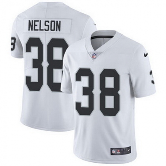 Nike Raiders #38 Nick Nelson White Mens Stitched NFL Vapor Untouchable Limited Jersey Nike Raiders #38 Nick Nelson White Mens Stitched NFL Vapor Untouchable Limited Jersey